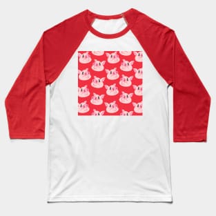 Cool piggy in red and pink for pigs Baseball T-Shirt